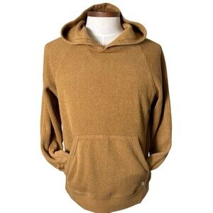 Outerknown Hightide Hoodie Men’s Size M Harvest Gold Terrycloth Kangaroo Pocket